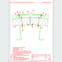 Balex Metal Sp. z o.o. - Płyty warstwowe z rdzeniem poliuretanowym, dachowe BALEXTHERM-PU-R - Balex Metal - BALEXTHERM-PU-R06 Styk płyt w kalenicy dwg