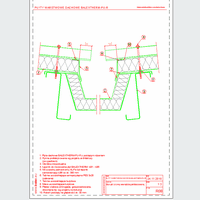 Balex Metal Sp. z o.o. - Płyty warstwowe z rdzeniem poliuretanowym, dachowe BALEXTHERM-PU-R - Balex Metal - BALEXTHERM-PU-R08 Styk płyt z rynną wewnętrzną prefabrykowaną dwg