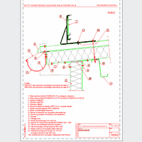 Balex Metal Sp. z o.o. - Sandwich panels with polyurethane core roof BALEXTHERM-PU-R - Balex Metal - BALEXTHERM-PU-R09_2 contact plates with a wall panel in the eaves with a picket fence przeciwśniegowym dwg