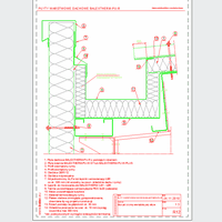 Balex Metal Sp. z o.o. - Sandwich panels with polyurethane core roof BALEXTHERM-PU-R - Balex Metal - BALEXTHERM-PU-R12 contact plates with gutter inside the attic dwg