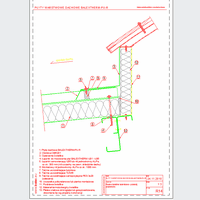 Balex Metal Sp. z o.o. - Płyty warstwowe z rdzeniem poliuretanowym, dachowe BALEXTHERM-PU-R - Balex Metal - BALEXTHERM-PU-R14 Pasmo świetlne kalenicowe - przekrój poprzeczny dwg