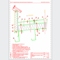 Balex Metal Sp. z o.o. - Sandwich panels with polyurethane core roof BALEXTHERM-PU-R - Balex Metal - BALEXTHERM-PU-R15 Skylight przykalenicowy - cross section dwg