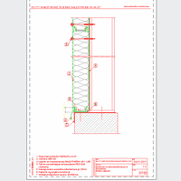 Balex Metal Sp. z o.o. - Sandwich panels with polyurethane core wall, with visible mounting BALEXTHERM-PU-W-ST - Balex Metal - BALEXTHERM-PU-W-ST05 Supporting panels on a ground beam or foundation - vertical arrangement of panels dwg