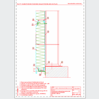 Balex Metal Sp. z o.o. - Sandwich panels with mineral wool core, wall mount with concealed BALEXTHERM-MW-W-PLUS - Balex Metal - BALEXTHERM-MW-W-PL06 Supporting panels below the upper level of the ground beam or foundation dwg