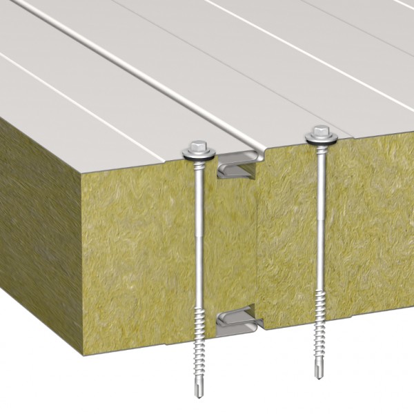 Balex Metal Sp. z o.o. - Sandwich panels with mineral wool core, with visible wall mount BALEXTHERM-MW-W-ST - Balex Metal BTH-MW-W-ST