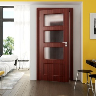 POL-SKONE Sp. z o.o. - Interior doors DECO SMALL WINDOW 02 SM - Deco cherry