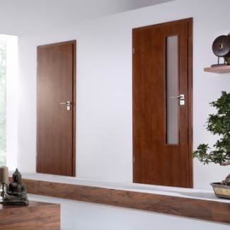 POL-SKONE Sp. z o.o. - Interior doors DECO SMALL WINDOW 02 SM - Deco walnut laminate