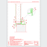 Balex Metal Sp. z o.o. - Sandwich panels with polystyrene core, wall PWS - Balex Metal - PWS03 Basing panels on a ground beam or foundation - vertical arrangement of panels dwg