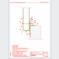 Balex Metal Sp. z o.o. - Sandwich panels with polystyrene core, wall PWS - Balex Metal - PWS04 backrest panels below the upper level of the ground beam or foundation - vertical arrangement of panels dwg