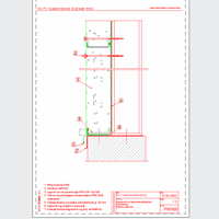 Balex Metal Sp. z o.o. - Sandwich panels with polystyrene core, wall PWS - Balex Metal - PWS05 Basing panels on a ground beam or foundation - horizontal arrangement of panels dwg