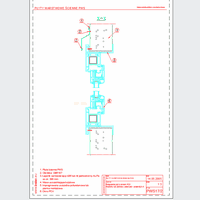 Balex Metal Sp. z o.o. - Sandwich panels with polystyrene core, wall PWS - Balex Metal - PWS17_2 connection plates with PVC windows - vertical or horizontal arrangement of panels - section X-X dwg