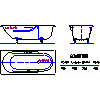 Kaldewei  - Bath 700 roundabout 170x75 - 700 roundabout 170x75 2D dxf