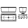 Kaldewei  - Bath 734-7 CONODUO of housing 190x90 - 734-7 CONODUO with housing 190x90 2D dxf