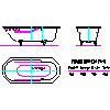 Kaldewei  - Bath 708 roundabout 8 170x75 - 2D dwg