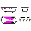 Kaldewei  - Bath 709 roundabout 8 star 170x75 - 2D dwg