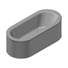 Kaldewei  - Bath 115 classic duo oval wide 180x80 - 115 Classic Duo Oval Wide 180x80 3D dxf