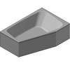 Kaldewei  - Bath 192 plaza duo left 180x120x80 - 192 Plaza Duo left 180x120x80 3D dxf