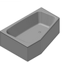 Kaldewei  - Bath 190 plaza duo law 180x120x80 - 190 Plaza Duo law 180x120x80 3D dxf