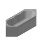 Kaldewei  - Bath 255 NOVOLA duo 6 star 210x80 - 255 NOVOLA Duo 6 Star 210x80 3D dxf