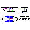 Kaldewei  - Bath 706 roundabout 6 197x75 - 706 roundabout 6 197x75 2D dxf