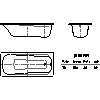 Kaldewei  - Bath 393 dyne 170x75 - 2D dwg