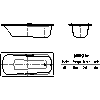 Kaldewei  - Bath 394 dyne star170x75 - 394 dyne star170x75 2D dxf