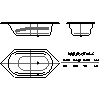 Kaldewei Polska - Wanna  958 vaio 6 190x90 - 958 vaio 6 190x90 2D dxf