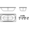 Kaldewei  - Bath 114 classic duo 190x90 - 114 classic duo 190x90 2D dxf