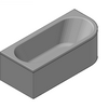 Kaldewei  - Bath 137 centro duo 1 right 180x80 - 137 Centro Duo 1 right 180x80 3D dxf