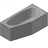 Kaldewei  - Bath 832 Mini left 157x75 - 832 Mini left 157x75 3D dxf