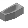 Kaldewei  - Bath 836 Mini left 157x70 - 836 Mini left 157x70 3D dxf