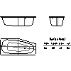Kaldewei Polska - Wanna 836 mini 157x70 lewa - 836 mini 157x70 lewa 2D dxf