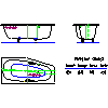 Kaldewei  - Bath 833 mini star left - 833 mini star left 2D dxf