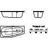 Kaldewei  - Bath 834 mini 157x70 law - 834 mini 157x70 law 2D dxf