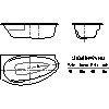 Kaldewei  - Bath 826-2 studio right 170x90 - 826-2 studio right 170x90 2D dxf