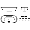 Kaldewei  - Bath 270 NOVOLA duo oval 180x80 - 270 NOVOLA duo oval 180x80 2D dxf