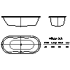 Kaldewei Polska - Wanna  260 novola duo oval 180x80 - 260 novola duo oval 180x80 2D dxf