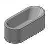 Kaldewei  - Bath 112 Classic Duo Oval 160x70 - 112 Classic Duo Oval 160x70 3D dxf