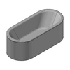 Kaldewei  - Bath 113 classic duo oval 170x75 - 113 Classic Duo Oval 170x75 3D dxf