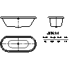 Kaldewei  - Bath 127 centro duo oval 170x75 - 2D dwg