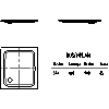 Kaldewei Polska - Brodzik Duschplan 544-2 duschplan 80x90 z nośnikiem - 544-2 duschplan 80x90 z nośnikiem 2D dxf