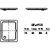 Kaldewei  - Showers  Duschplan 546-2 duschplan 80x100 with a carrier - 546-2 duschplan 80x100 carrier-2D dxf