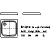 Kaldewei  - Showers  Duschplan 521-2 duschplan 80x80 formed with the housing and carrier - 521-2 duschplan 80x80 formed with the housing and carrier 2D dxf