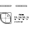 Kaldewei Polska - Brodzik 568-2 fontana 90x90x6,5 z uformowaną obudową i nośnikiem - 2D dwg