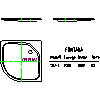 Kaldewei Polska - Brodzik 587-2 fontana 100x100x6,5 z nośnikiem - 587-2 fontana 100x100x6,5 z nośnikiem 2D dxf