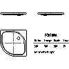 Kaldewei Polska - Brodzik 586-2 fontana 90x90x6,5 z nośnikiem - 2D dwg