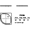 Kaldewei Polska - Brodzik 564-2 fontana 90x90x2,5 z nośnikiem - 564-2 fontana 90x90x2,5 z nośnikiem 2D dxf