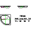 Kaldewei Polska - Brodzik 584-2 fontana 80x80x13 z nośnikiem - 2D dwg