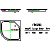 Kaldewei Polska - Brodzik 589-3 fontana 100x100x13 z nośnikiem i obudową - 589-3 fontana 100x100x13 z nośnikiem i obudową 2D dxf