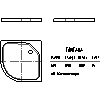 Kaldewei  - Showers  569-4 fontana 100x100x6,5 with a molded housing and plinth - 569-4 fontana 100x100x6,5 with a molded housing and plinth 2D dxf